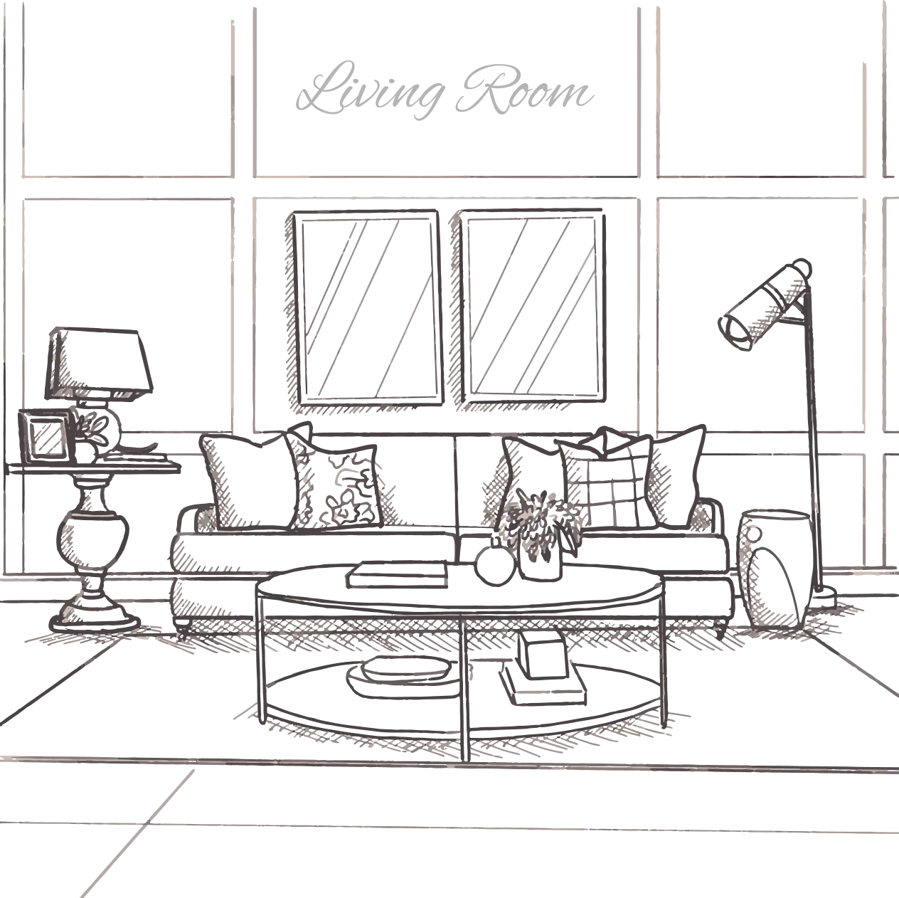 A model of a room under construction, seen from above